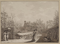 Z 020-04
<br/>
April. Verkoop van voorjaarsplanten bij een tuinder
<br/>
<em>Visser Bender, Joannes Pieter (1785-1813)</em>